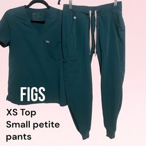 Figs set Small petite pants & extra small top